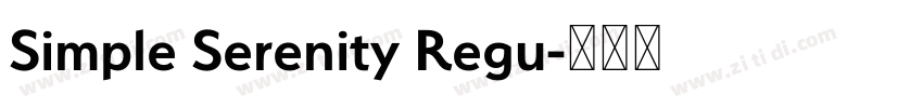 Simple Serenity Regu字体转换